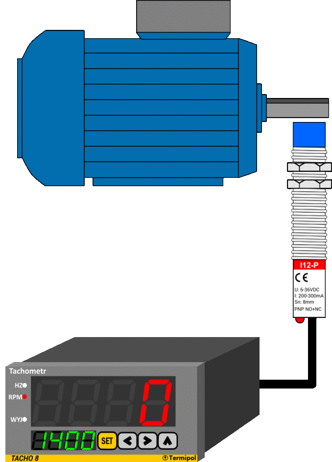 animacja tachometr panelowy TA8