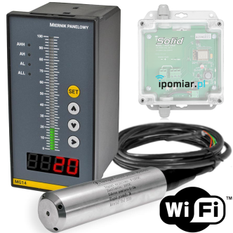 Zestaw pomiar poziomu wody 0-2m MG14 + PS-02-010 + Moduł Wi-Fi ADC1