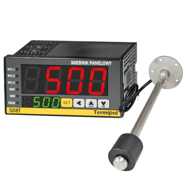 Zestaw pomiar poziomu cieczy 0-25cm SD8T + HT-R250