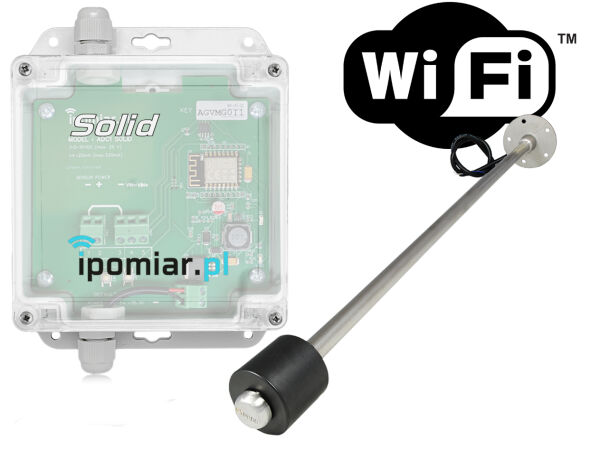 Zestaw pomiar poziomu paliwa Wi-Fi pływakowy 0-75cm